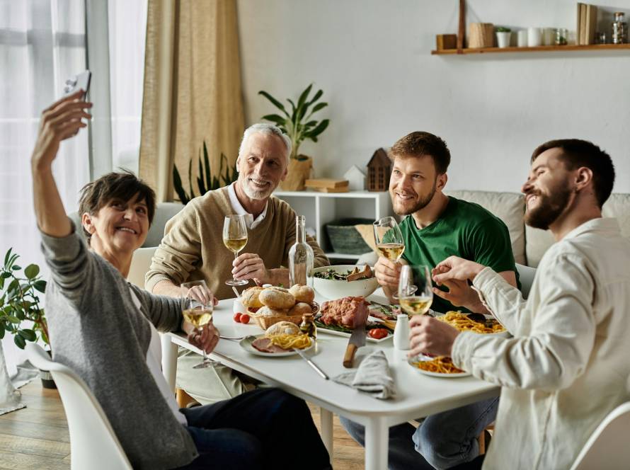 A Gay Couples Festive Family Dinner